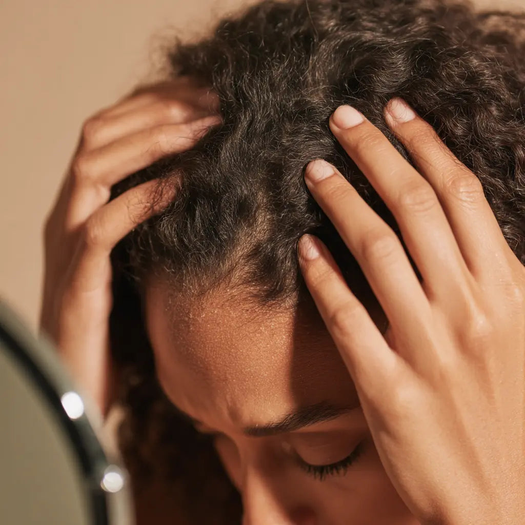 Stark juckende und trockene Kopfhaut